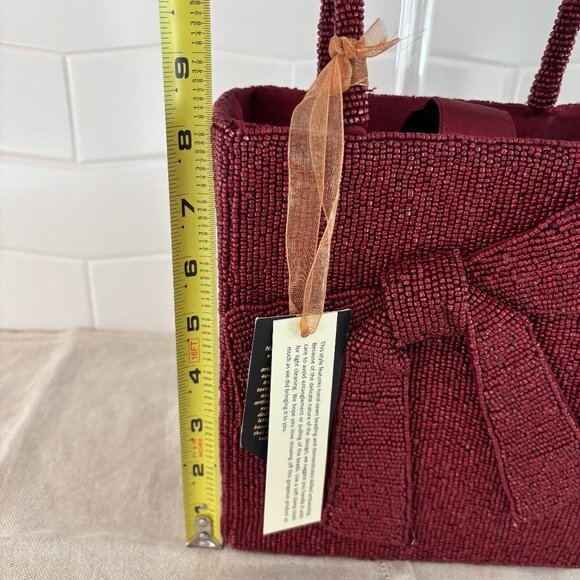 Made in India Bow Hand Held Bag - Maroon - Picture 10 of 13